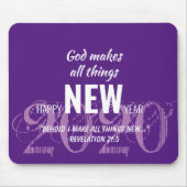 HET NIEUWE JAAR 2020 Gepersonaliseerd het PAARS va Muismat (Voorkant)