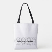 HET NIEUWE JAAR 2020 Gepersonaliseerd WITTE VAN de Tote Bag (Achterkant)