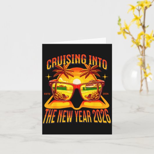 Het nieuwe jaar 2026 binnenvaren kaart (Gele Bloem)