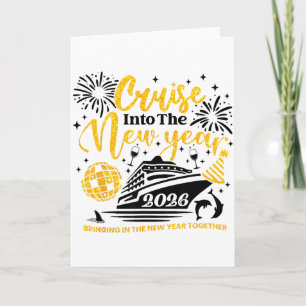 Het nieuwe jaar 2026 binnenzeilen Gelukkig nieuwja Kaart