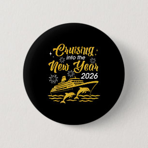 Het nieuwe jaar 2026 binnenzeilen Gelukkig nieuwja Ronde Button 5,7 Cm