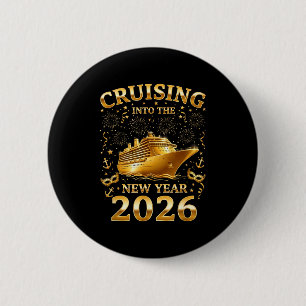 Het nieuwe jaar 2026 binnenzeilen Gelukkig Nieuwja Ronde Button 5,7 Cm