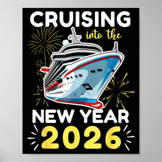 Het nieuwe jaar 2026 binnenzeilen poster