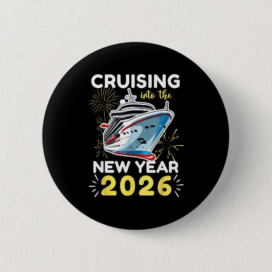 Het nieuwe jaar 2026 binnenzeilen ronde button 5,7 cm (Voorkant)