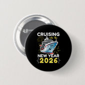 Het nieuwe jaar 2026 binnenzeilen ronde button 5,7 cm (Voorkant /achterkant)