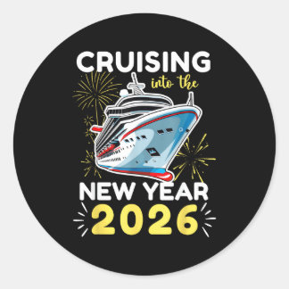 Het nieuwe jaar 2026 binnenzeilen  ronde sticker