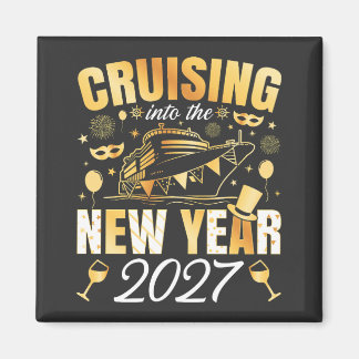 Het nieuwe jaar 2027 binnenzeilen Vierkant Magneet