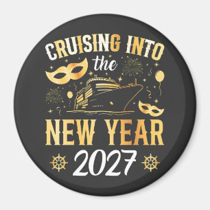 Het nieuwe jaar 2027 in cruisen Circle Magneet