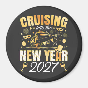 Het nieuwe jaar 2027 in cruisen Circle Magneet