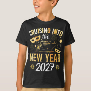 Het nieuwe jaar 2027 tegemoet varen Jongen T-shirt