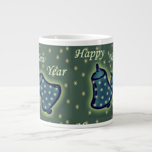 Het nieuwe jaar inluiden grote koffiekop (Voorkant)