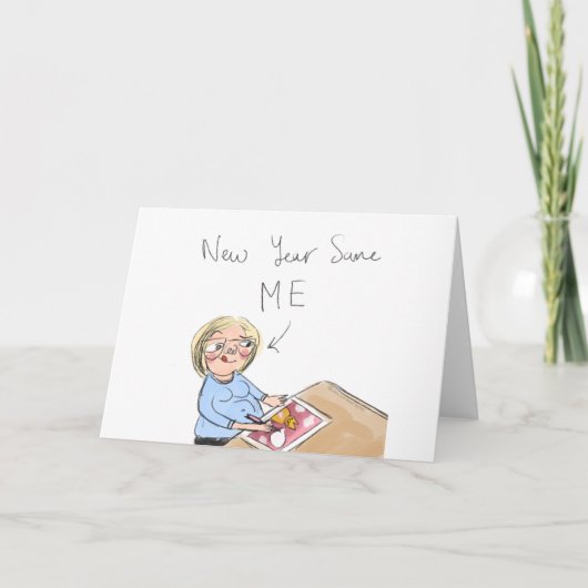 Het nieuwe jaar is hetzelfde voor mij. feestdagen kaart (Voorkant)