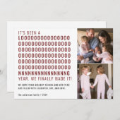 Het nieuwe jaar is lang geleden dat ik er eindelij feestdagenkaart (Voorkant / Achterkant)