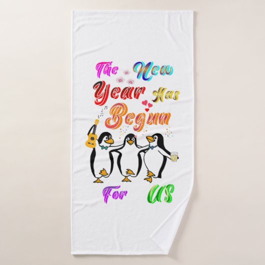 Het Nieuwe Jaar Is Voor Ons Begonnen Badhanddoek (Badhanddoek)