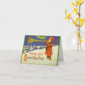 Het nieuwe jaar toegewenst kaart (Gele Bloem)