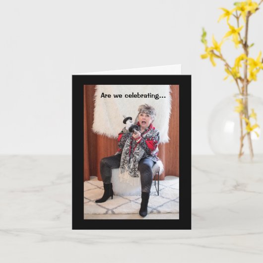 Het nieuwe jaar vieren of het oude jaar overleven kaart (Gele Bloem)