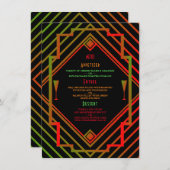 Het nieuwe jaarmenu van Gatsby Miami 1920 Menu (Voorkant / Achterkant)