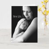 Het nieuwe Leven. Nieuwe Liefde. baby kaart (Gele Bloem)