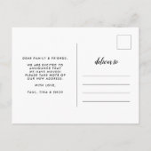 Het nieuwe Manuscript van het Adres van het Huis h Aankondigingskaart (Achterkant)