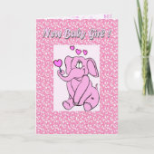 Het nieuwe Meisje van het Baby Aankondiging (Voorkant)