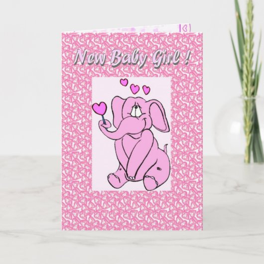 Het nieuwe Meisje van het Baby Aankondiging (Voorkant)