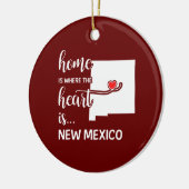 Het nieuwe Mexico-thuis is waar het hart ligt Keramisch Ornament (Links)