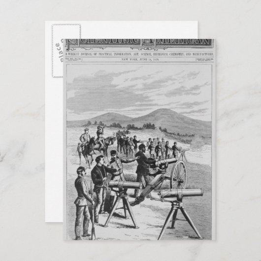 Het nieuwe model Gatling Pistool Briefkaart (Voorkant / Achterkant)