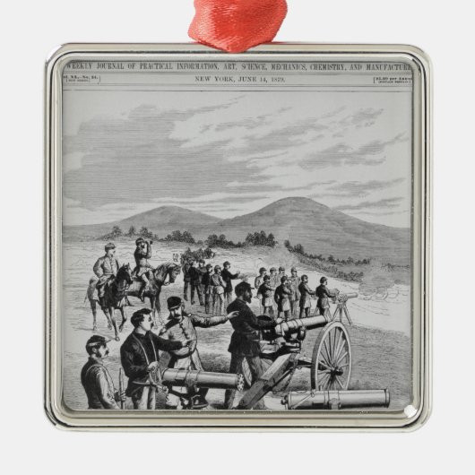 Het nieuwe model Gatling Pistool Metalen Ornament (Voorkant)