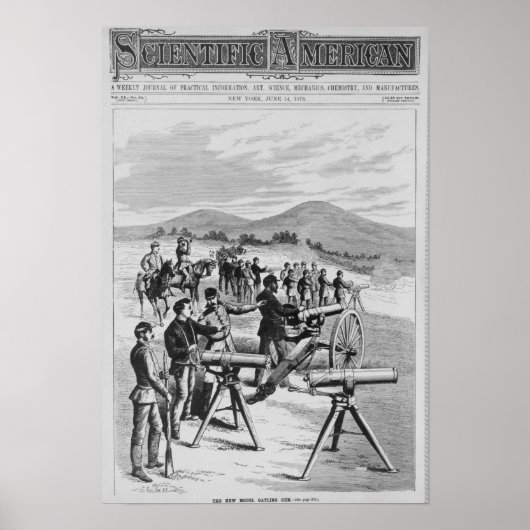 Het nieuwe model Gatling Pistool Poster (Voorkant)