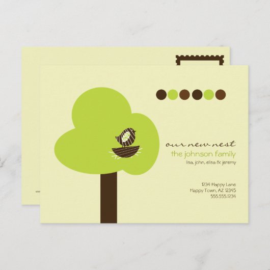 Het nieuwe Nest Moving Briefkaart (Voorkant / Achterkant)