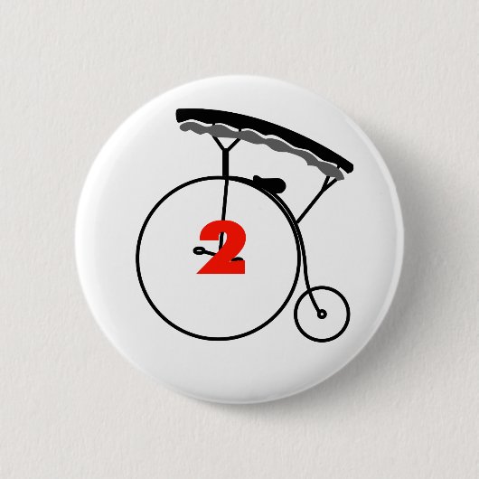 Het nieuwe nummer 2 ronde button 5,7 cm (Voorkant)