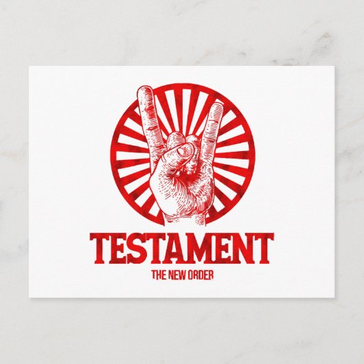 Het Nieuwe Orde Testament Feestdagenkaart (Voorkant)
