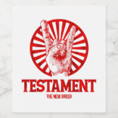 Het Nieuwe Orde Testament Wijn Etiket (Enkel label)
