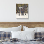 Het nieuwe paard canvas afdruk (Insitu (Slaapkamer))