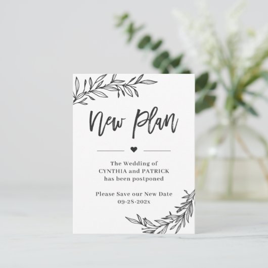 Het Nieuwe Plan van de weddenschap sparen de Nieuw Briefkaart (Staand voorkant)