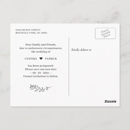 Het Nieuwe Plan van de weddenschap sparen de Nieuw Briefkaart (Achterkant)