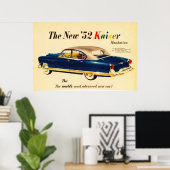 Het nieuwe Poster van Kaiser Car 3 van '52 (Thuiskantoor)