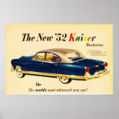 Het nieuwe Poster van Kaiser Car 3 van '52 (Voorkant)