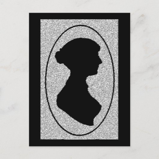 Het nieuwe silhouet van Jane Austen Briefkaart (Voorkant)