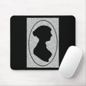 Het nieuwe silhouet van Jane Austen Muismat (Met muis)
