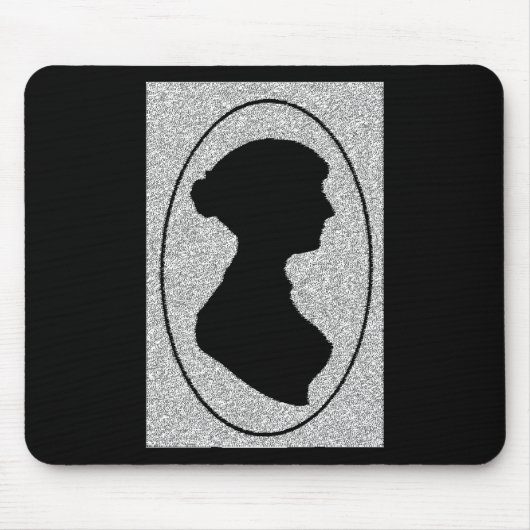 Het nieuwe silhouet van Jane Austen Muismat (Voorkant)