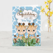 Het nieuwe thema Baby Oerwoud van twee jongens Gef Kaart (Gele Bloem)