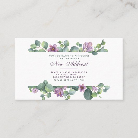 Het nieuwe Thuis Botanische We hebben Eucalyptus a Visitekaartje (Voorkant)