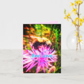 HET NIEUWE WENSKAART VAN DE LIEFDE VAN DE BIJ KAART (Gele Bloem)