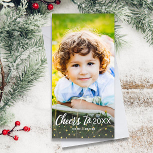 Het nieuwjaar juicht aan Foto van 2018 de Gouden Feestdagenkaart