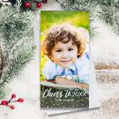 Het nieuwjaar juicht aan Foto van 2018 de Gouden Feestdagenkaart