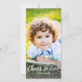 Het nieuwjaar juicht aan Foto van 2018 de Gouden Feestdagenkaart (Voorkant)