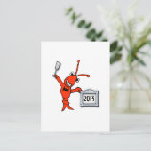 Het Nieuwjaar van rivierkreeften/van de Zeekreeft Feestdagenkaart (Staand voorkant)