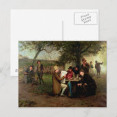 Het nieuws lezen briefkaart (Voorkant / Achterkant)