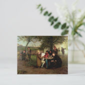 Het nieuws lezen briefkaart (Staand voorkant)